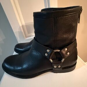 🌟FRYE Black Leather Harness Boots